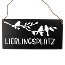 Text Board Black 30x1x15 cm