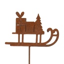 Piquets décoratifs de jardin Traîneau Marron 12x1x38 cm