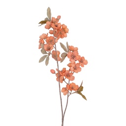 [5PL0308O] Decorazione ramo con fiori Arancio 90 cm