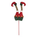 Decoration Christmas Elf Legs Green Red 24x10x80 cm