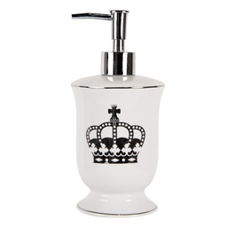 [6CE1997] Dispenser Sapone Bianco Ø 9x20 cm / 350 ml