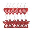 Pendentif décoratif Cur Rouge Blanc 13x13x1 cm (12)