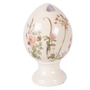 Deko Ei auf Fuß Beige Rosa Ø 12x19 cm