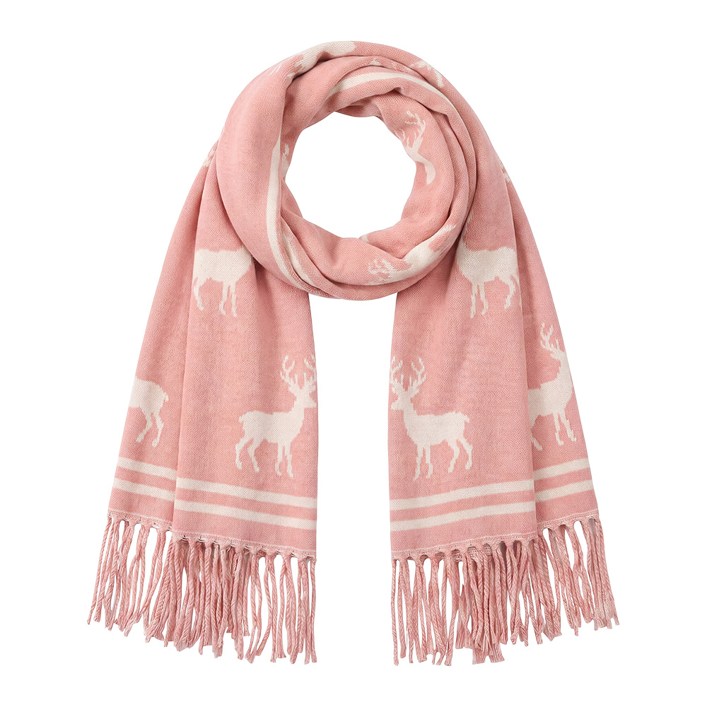 Sjaal 65x180 cm roze