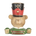 Candlestick Bear Brown Green 9x6x10 cm