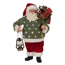 Decorazioni Natalizie Babbo Natale Verde Rosso 17x11x27 cm