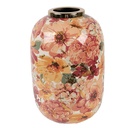 Decorative Vase Beige Orange Ø 17x25 cm
