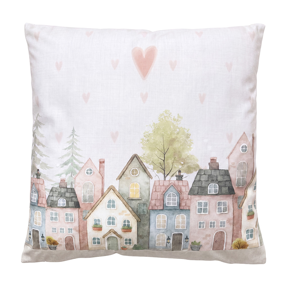 Coussin rempli Beige Rose 45x45x4 cm