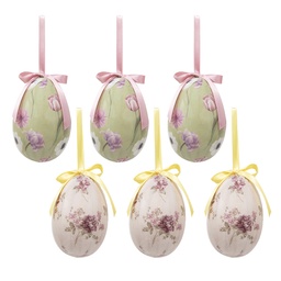 [65907] Pendentif décoratif uf (set 6) Multicolore Ø 7x10 cm