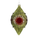 Boule de Noël Vert Rouge 8x7x15 cm