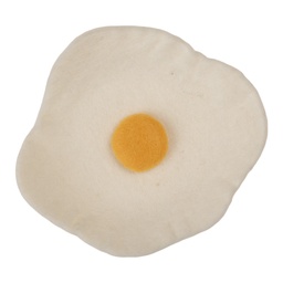 [66292] Bol en Feutre uf au plat Blanc Jaune Ø 18x3 cm