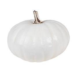 [6PR4370] Décoration Citrouille Blanc Ø 17x13 cm