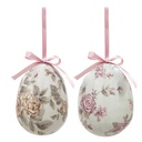 Decorative Hanger Egg (set 2) Multicoloured Ø 9x12 cm