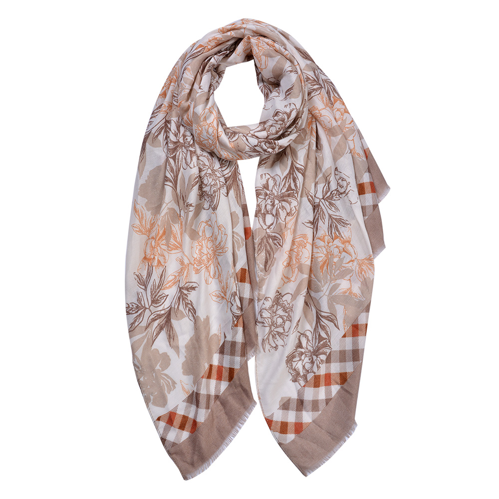 Foulard Donna Beige 80x180 cm