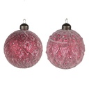 Christbaumkugel Rot Ø 8x8 cm (set 2)