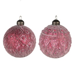 [6GL4129] Kerstbal Ø 8x8 cm (set van 2)