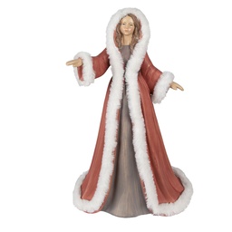 [6PR4935] Image de décoration de Noël ange Rouge 26x20x40 cm
