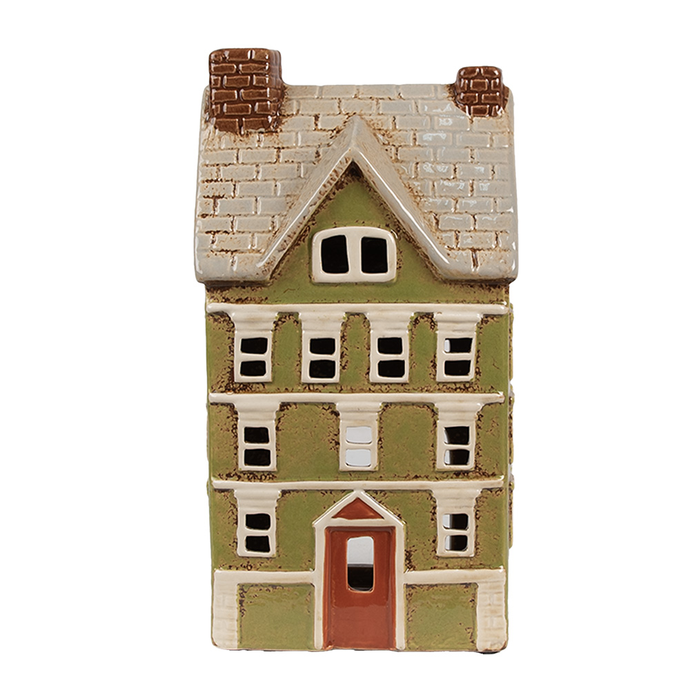 Waxinelichthouder huis 14x10x26 cm