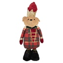 Decorazione Orso Marrone Rosso 25x15x60 cm