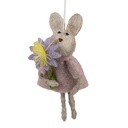 Decorative Hanger Rabbit Pink 5x3x11 cm