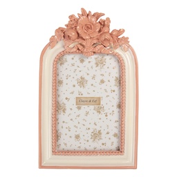 [2F1356] Cadre photo Rose Blanc 14x3x23 cm / 10x15 cm