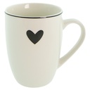 Tazza Bianco, Nero 12x8x10 cm / 350 ml
