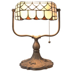 [5LL-5729] Lampada parete Tiffany Beige, Marrone 26x21x37 cm E27/max 1x60W