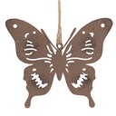 Decorative Hanger butterfly Brown 10x9 cm