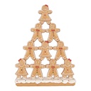 Decoration gingerbread men Brown White 17x4x23 cm