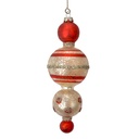 Weihnachtsanhänger Rot Weiß Ø 6x17 cm