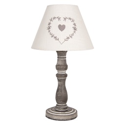 [6LMC0102] Lampe de table Gris Blanc Ø 23x40 cm E27/max 1x40W