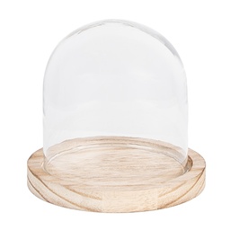 [6GL4479] Glasglocke Transparent Braun Ø 13x11 cm