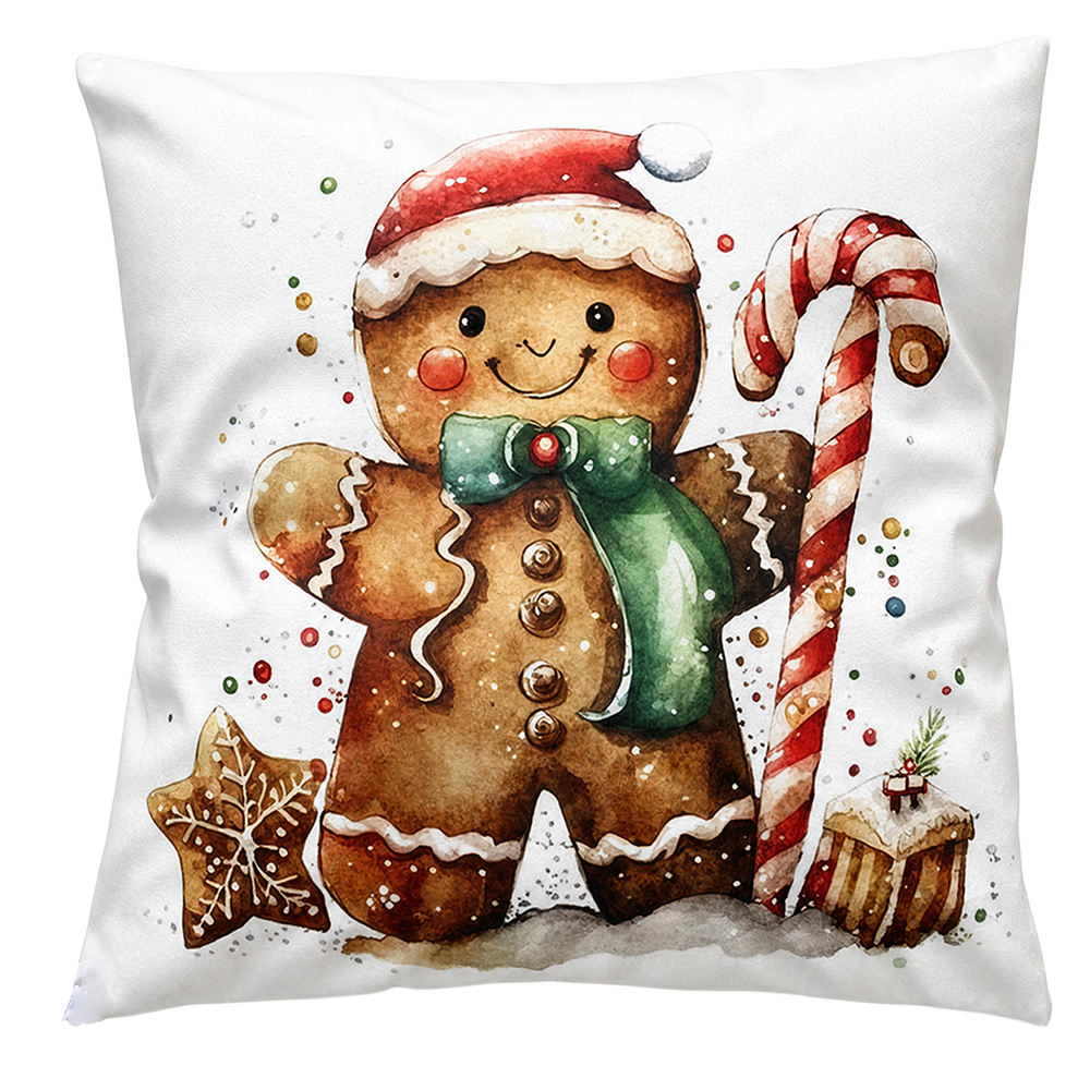 Coussin rempli Blanc Marron 45x45x4 cm