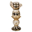 Statua Decorativa Coniglio Beige Nero 12x10x28 cm