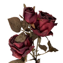 [5PL0241DP] Rami Artificiali Decorativi con fiori Rosso Verde 12x12x70 cm