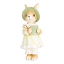 Decoration Rabbit Beige Green 5x5x11 cm