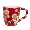 Mug Red Brown 14x9x10 cm / 325 ml
