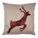 Housse de coussin Rouge Marron 45x45 cm