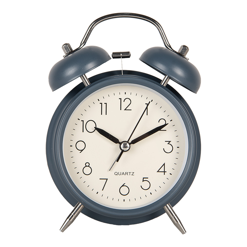 Alarm Clock Analog Blue 12x6x17 cm / 1xAA
