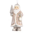Decoration pendant Santa Claus Beige White 5x4x9 cm