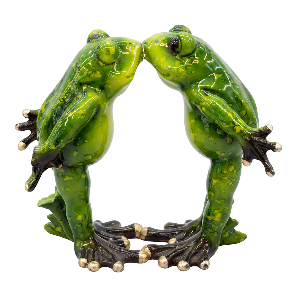 Clayre & Eef Dekorationsfigur Frosch Grün Kunststoff