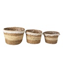 Paniers de rangement (set de 3) Marron Ø 32x25 / Ø 28x21 / Ø 24x18 cm