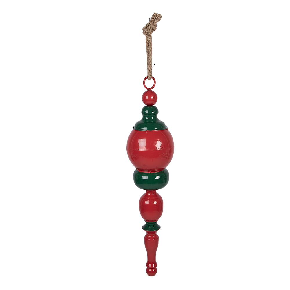 Pendentif de décoration Noël Rouge Vert Ø 12x52 cm