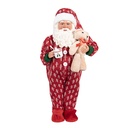 Decorazioni Natalizie Babbo Natale Rosso Beige 22x19x45 cm
