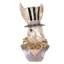 Deko Kaninchen Beige Violett 14x12x27 cm