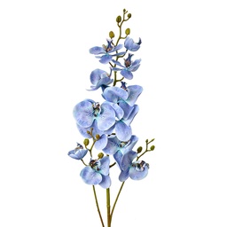 [5PL0170BL] Rami Artificiali Decorativi con fiori Blu Verde 15x8x116 cm