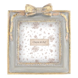 [2F1418] Picture Frame Grey Gold colored 12x2x14 cm / 8x8 cm
