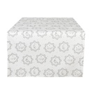 Table Runner White Grey 50x140 cm