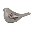 Dekoration Vogel Grau Rosa 25x10x13 cm