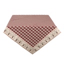 Square Tablecloth Red, Beige 100x100 cm